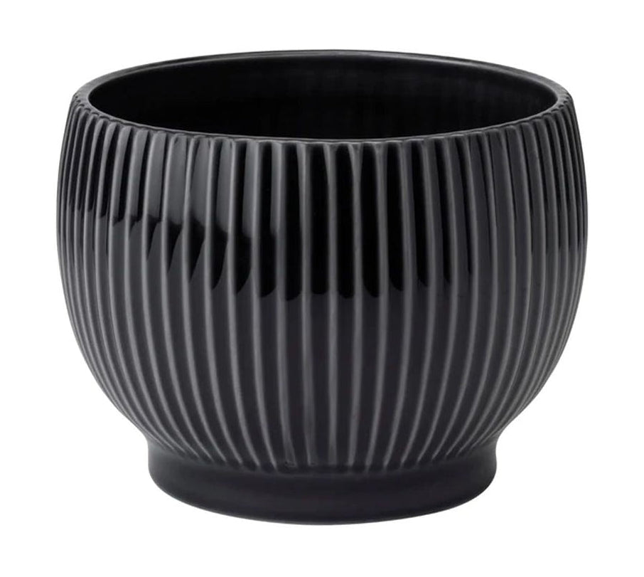 Knabstrup keramik blómpottur með hjólum Ø 16,5 cm, svartur