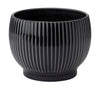 Knabstrup Keramik Flowerpot pyörillä Ø 16,5 cm, musta