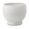Knabstrup Keramik Flowerpot pyörillä Ø 16,5 cm, valkoinen