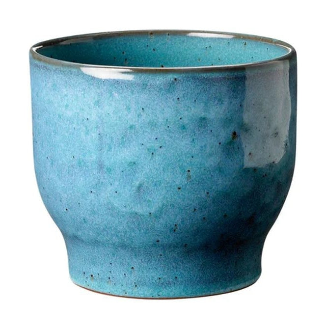 Knabstrup Keramik Blomma planter Ø 12,5 cm, rökt blått