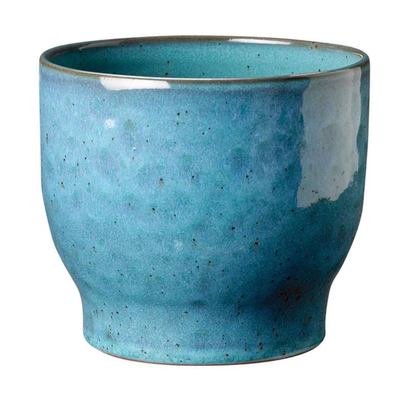 Knabstrup Keramik Blomsterpotte Ø 16,5 cm, røget blå