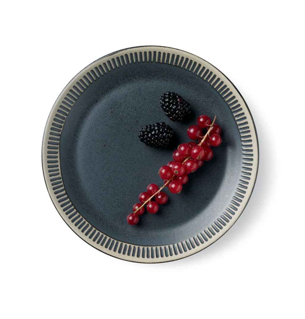 Knabstrup Keramik Colorit plade ø 19 cm, mørkegrå