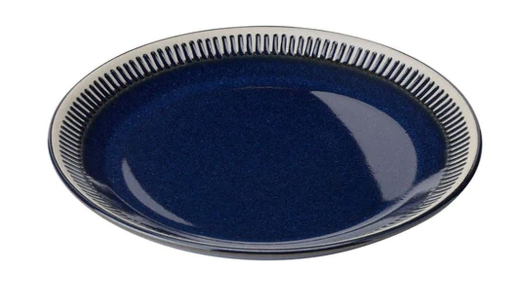 Knabstrup Keramik Colorit plade ø 19 cm, marineblå