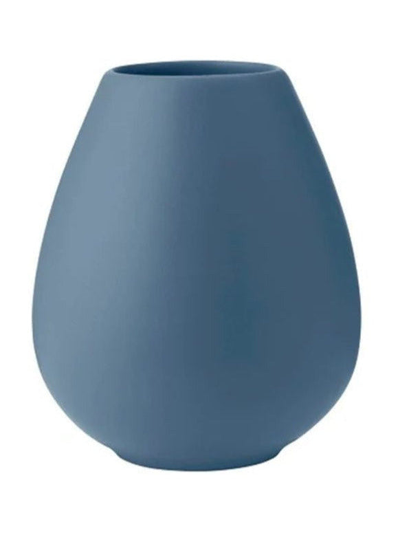 Knabstrup Keramik Vase de terre H 14 cm, bleu poussiéreux