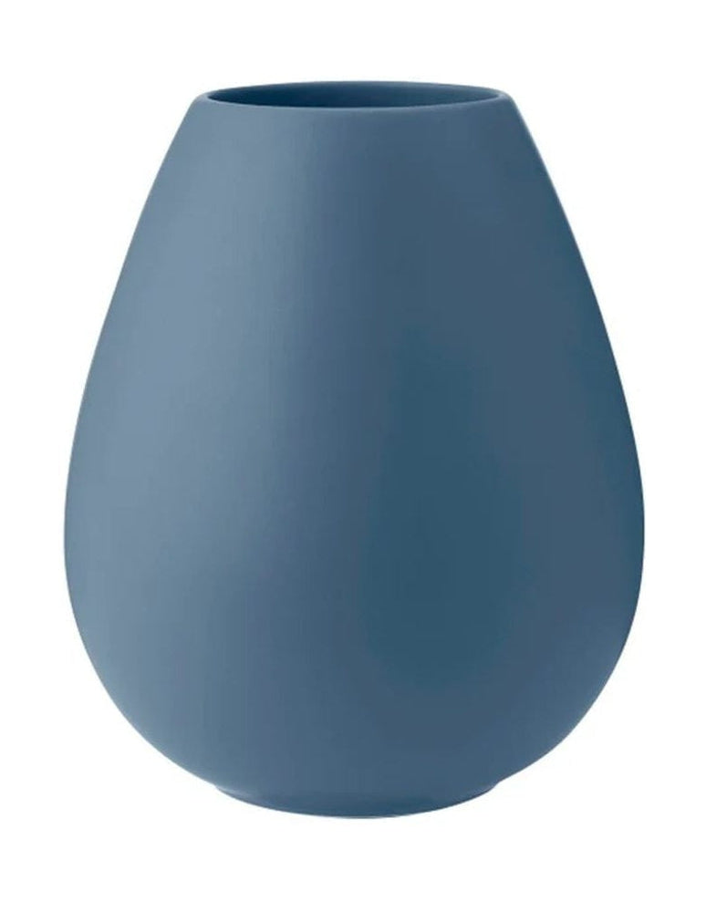 Knabstrup Keramik Earth Vase H 24 cm, stoffig blauw