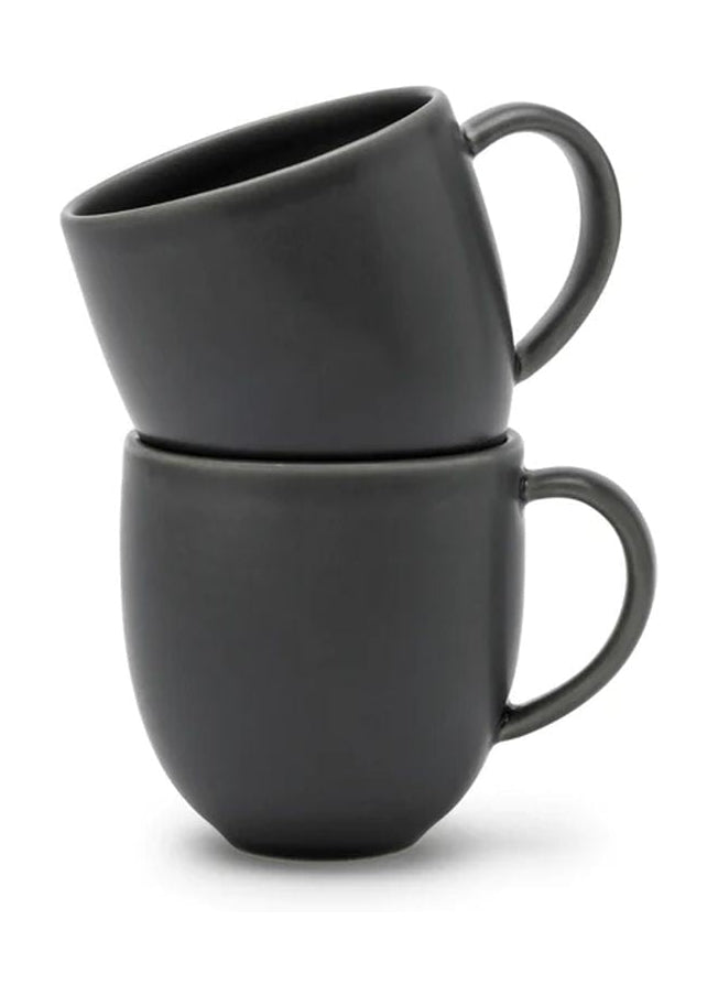 Knabstrup Keramik Tavola Becher 2er Set 300 ml, Grau