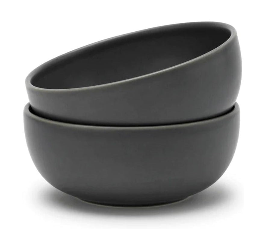 Knabstrup Keramik Tavola -levyn syvä sarja 2 Ø 15 cm, harmaa