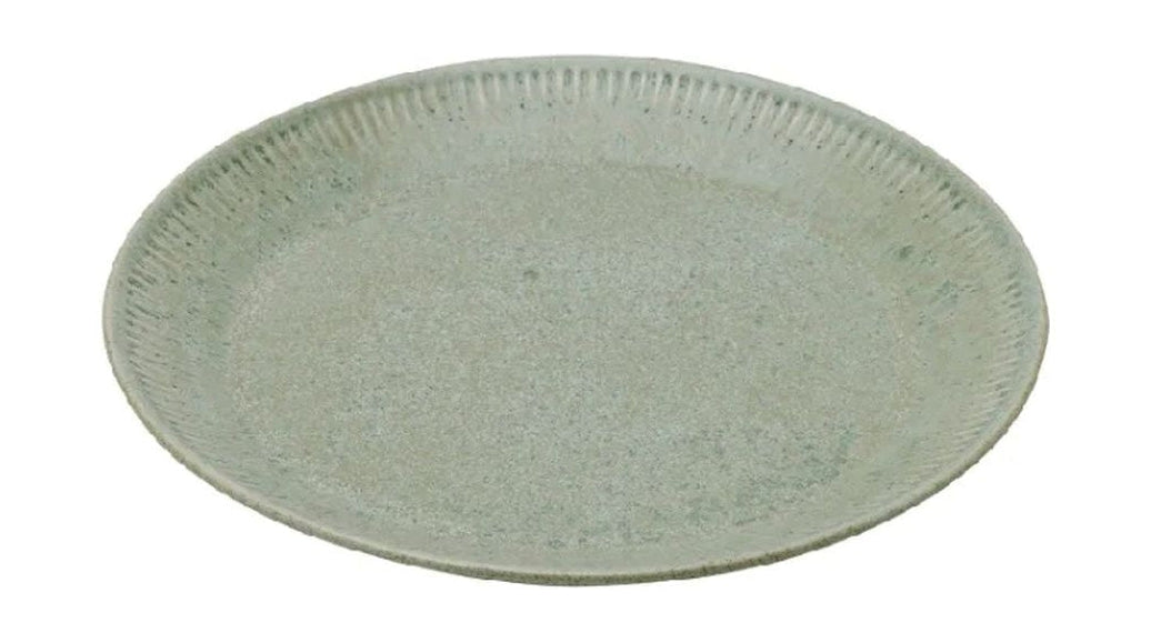 Knabstrup keramik plate ø 22 cm, olivengrønn