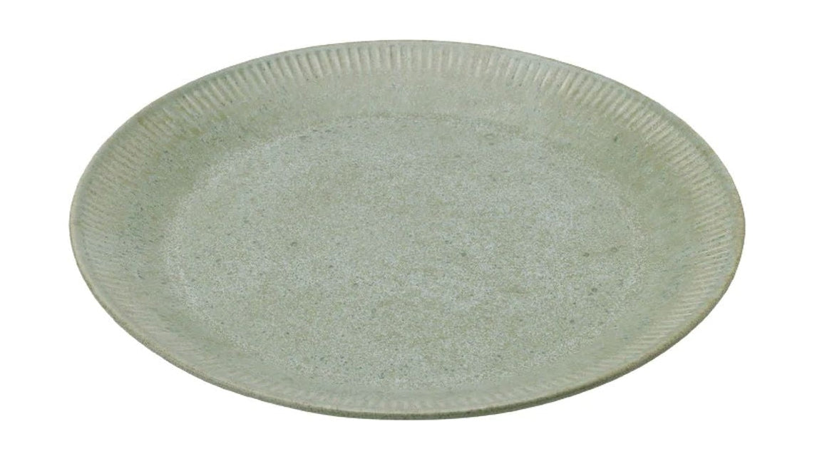 Knabstrup Keramik Plaat Ø 27 cm, olijfgroen