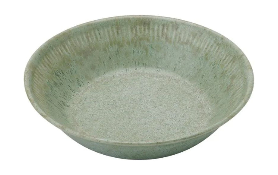 Knabstrup Keramik Plaat diep Ø 18 cm, olijfgroen