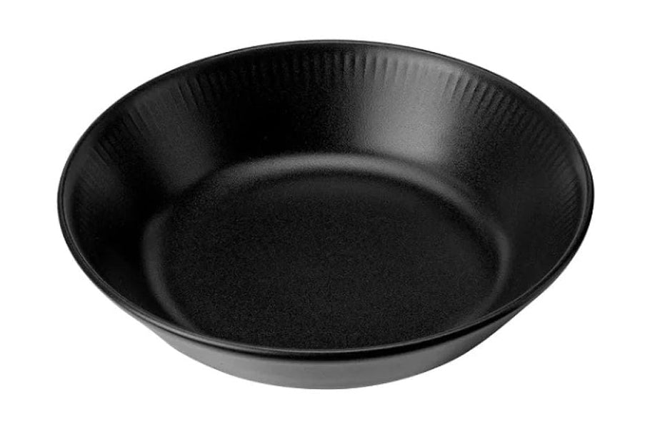 Knabstrup Keramik Bord diep Ø 18 cm, zwart