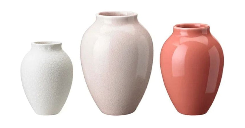 Knabstrup Keramik Vase Set Of 3 H 11/9,5/8 Cm, Warm