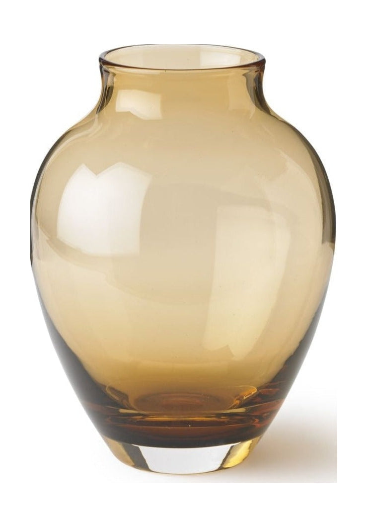 Knabstrup Keramik花瓶玻璃H 20厘米，琥珀色