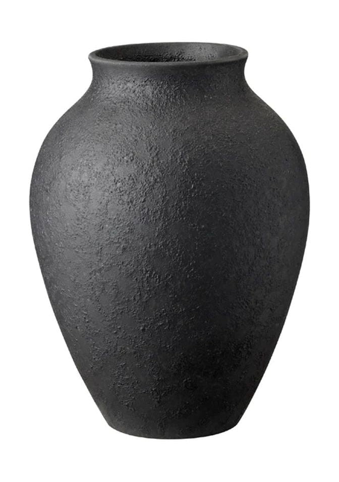 Knabstrup Keramik Vaas H 20 cm, zwart