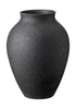 Knabstrup Keramik Vaas H 20 cm, zwart