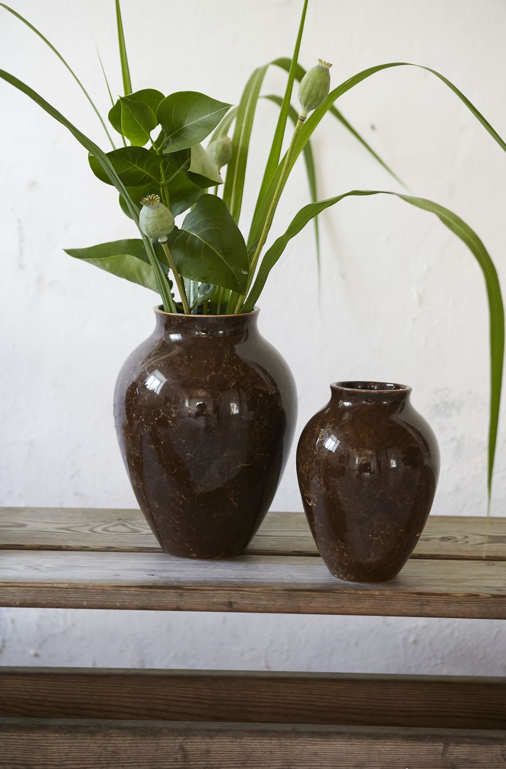 Knabstrup Keramik花瓶Natura H 20厘米，棕色