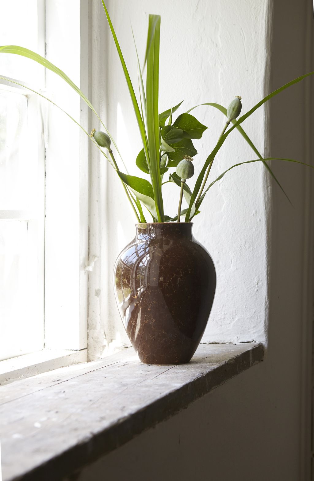 Knabstrup Keramik花瓶Natura H 20厘米，棕色