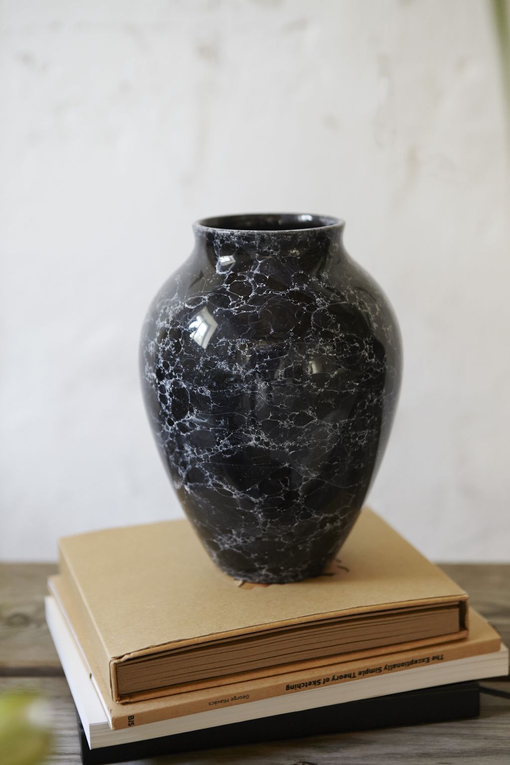 Knabstrup Keramik Maljakko natura h 20 cm, grafiitti