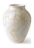 Knabstrup Keramik Maljakko natura h 20 cm, valkoinen/ruskea