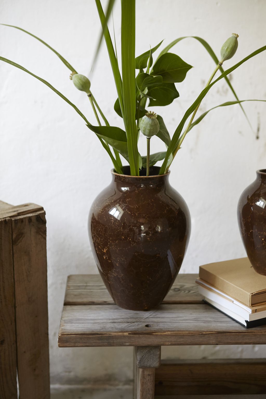 Knabstrup Keramik Vase natura h 27 cm, marron