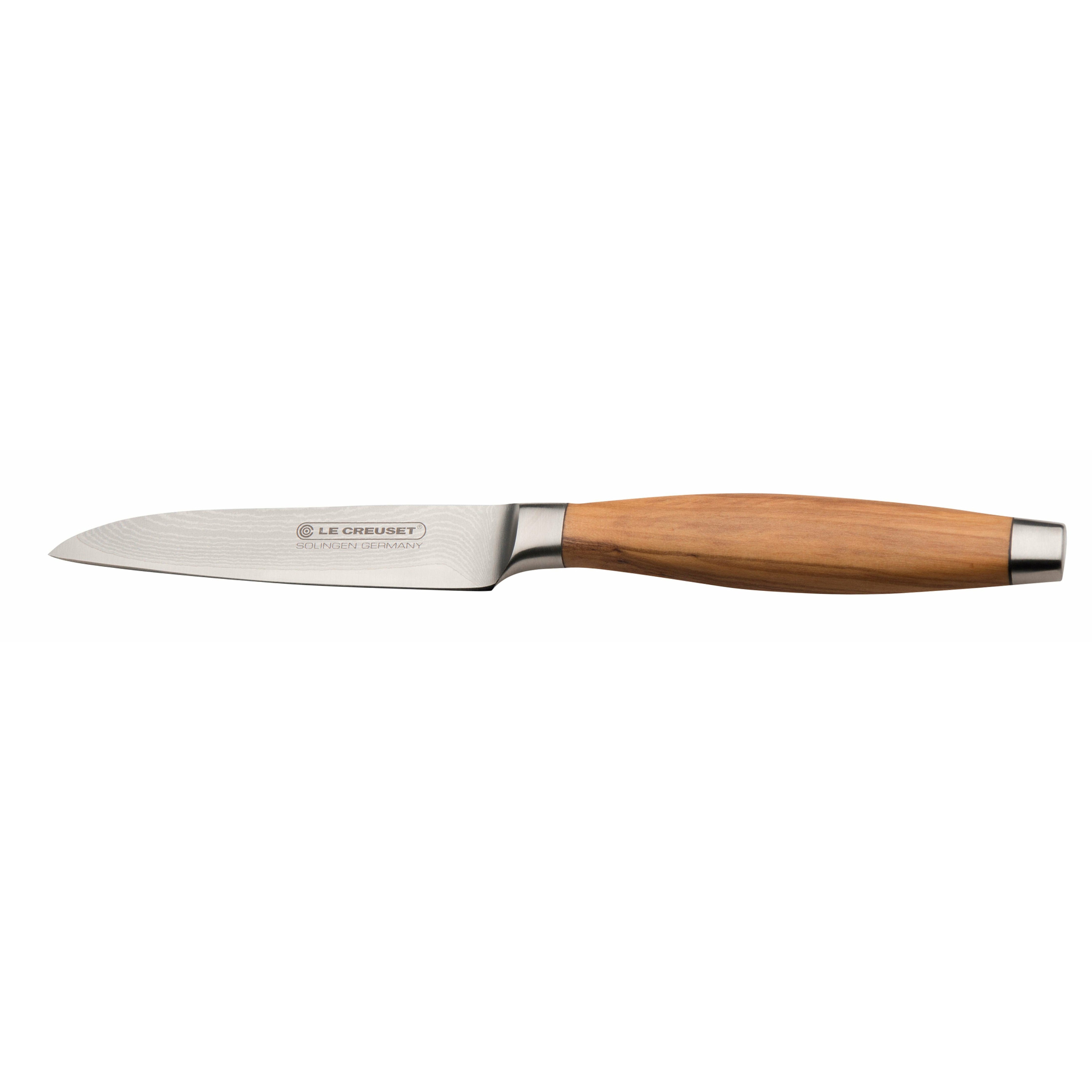 Le Creuset Vegetabilisk kniv oliv trähandtag, 9 cm