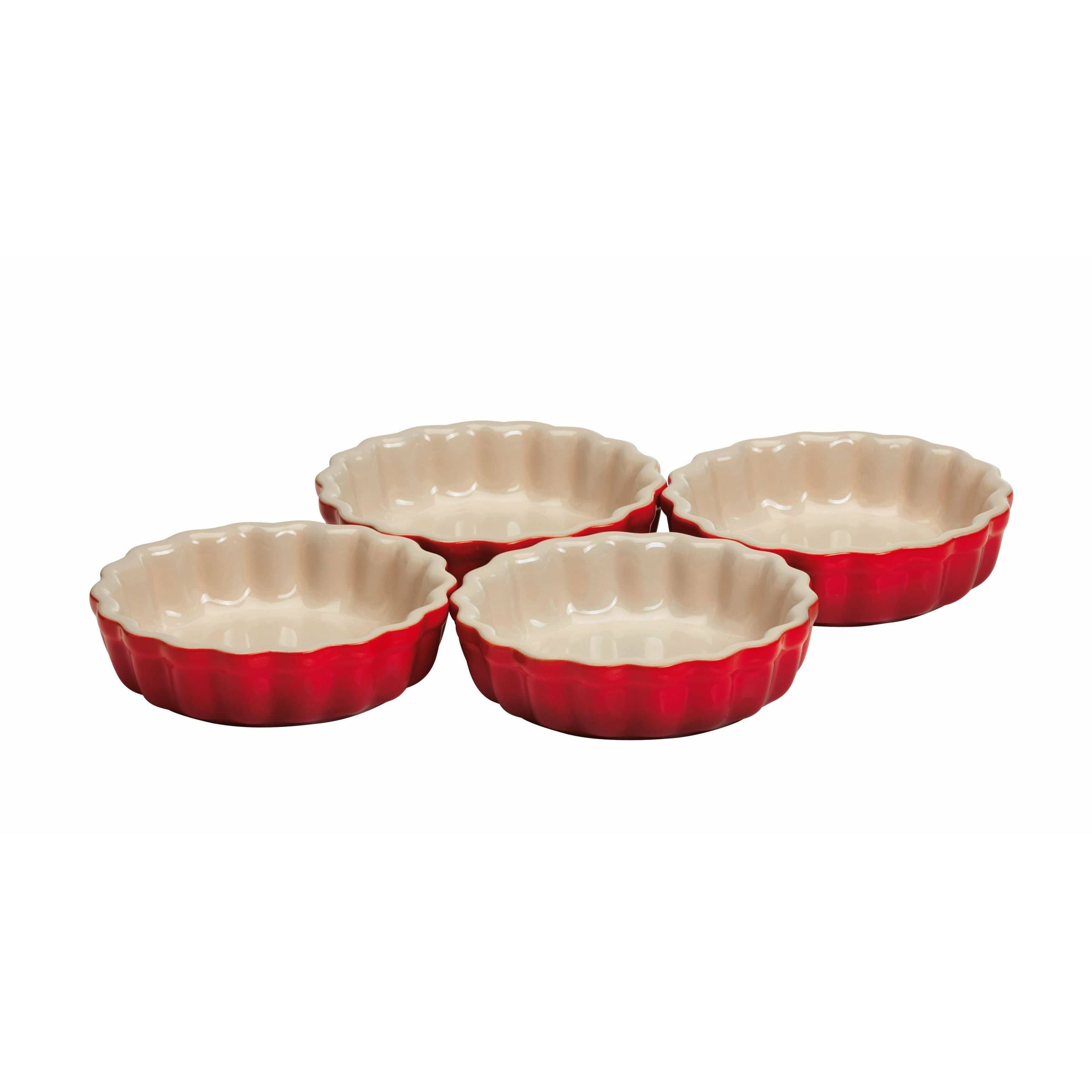 Le Creuset Heritage Set Of 4 Tart Cups 11 Cm, Cherry Red