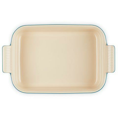 Le Creuset Tradition de vaisselle rectangulaire 26 cm, sarcelle