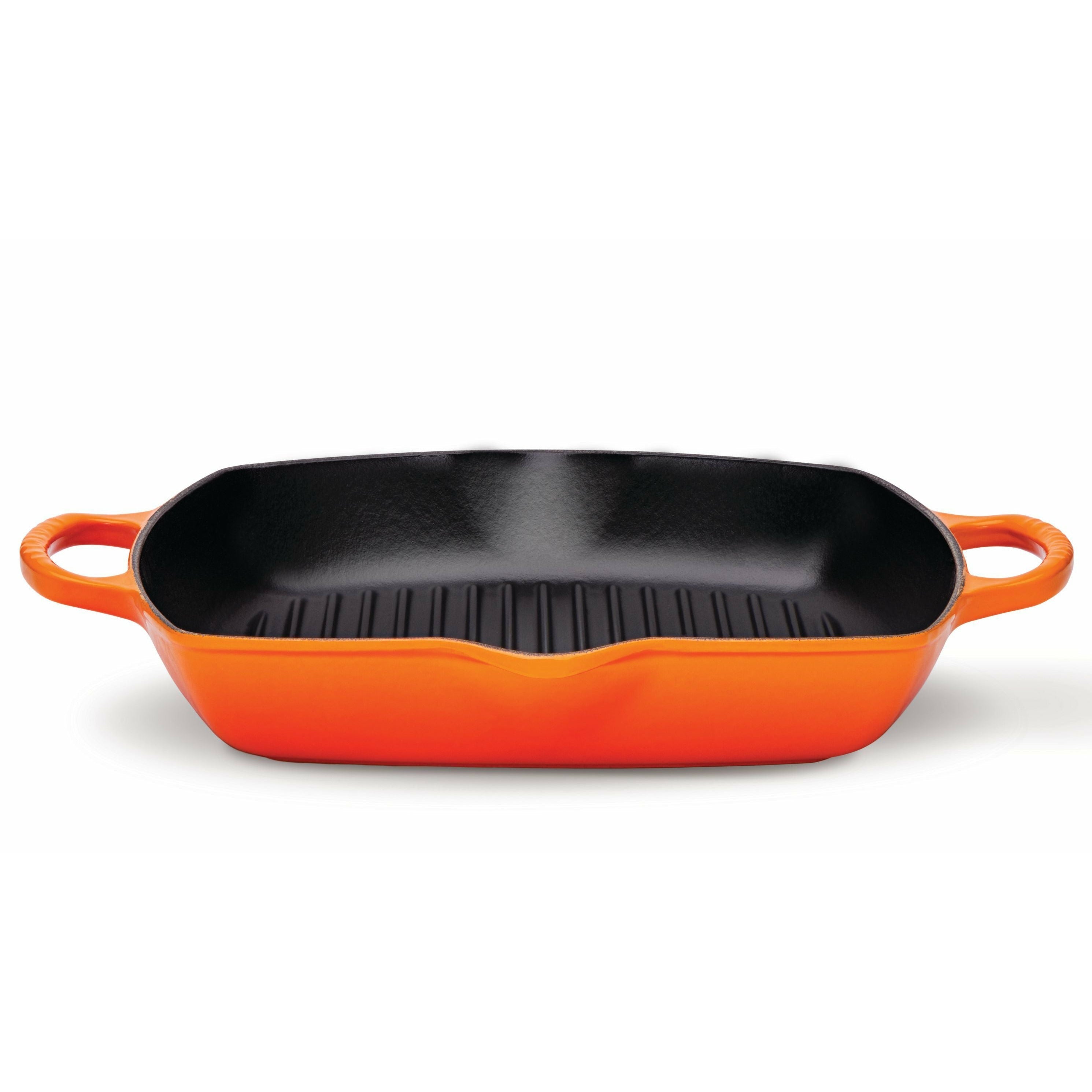 Le Creuset Nature High Square Grill Pan 30厘米，烤箱红色
