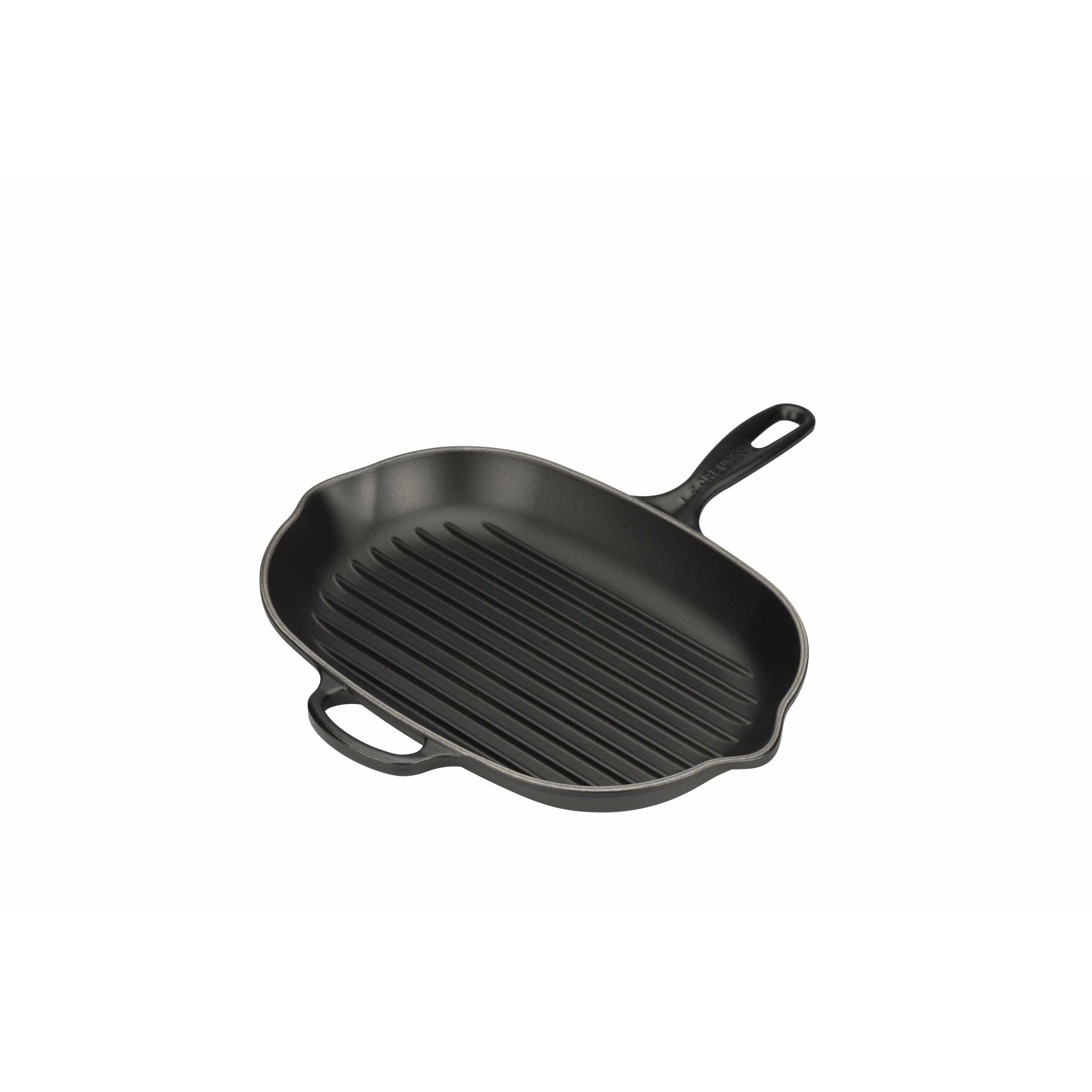 Le Creuset Nature Pan de grill ovale 32 cm, noir