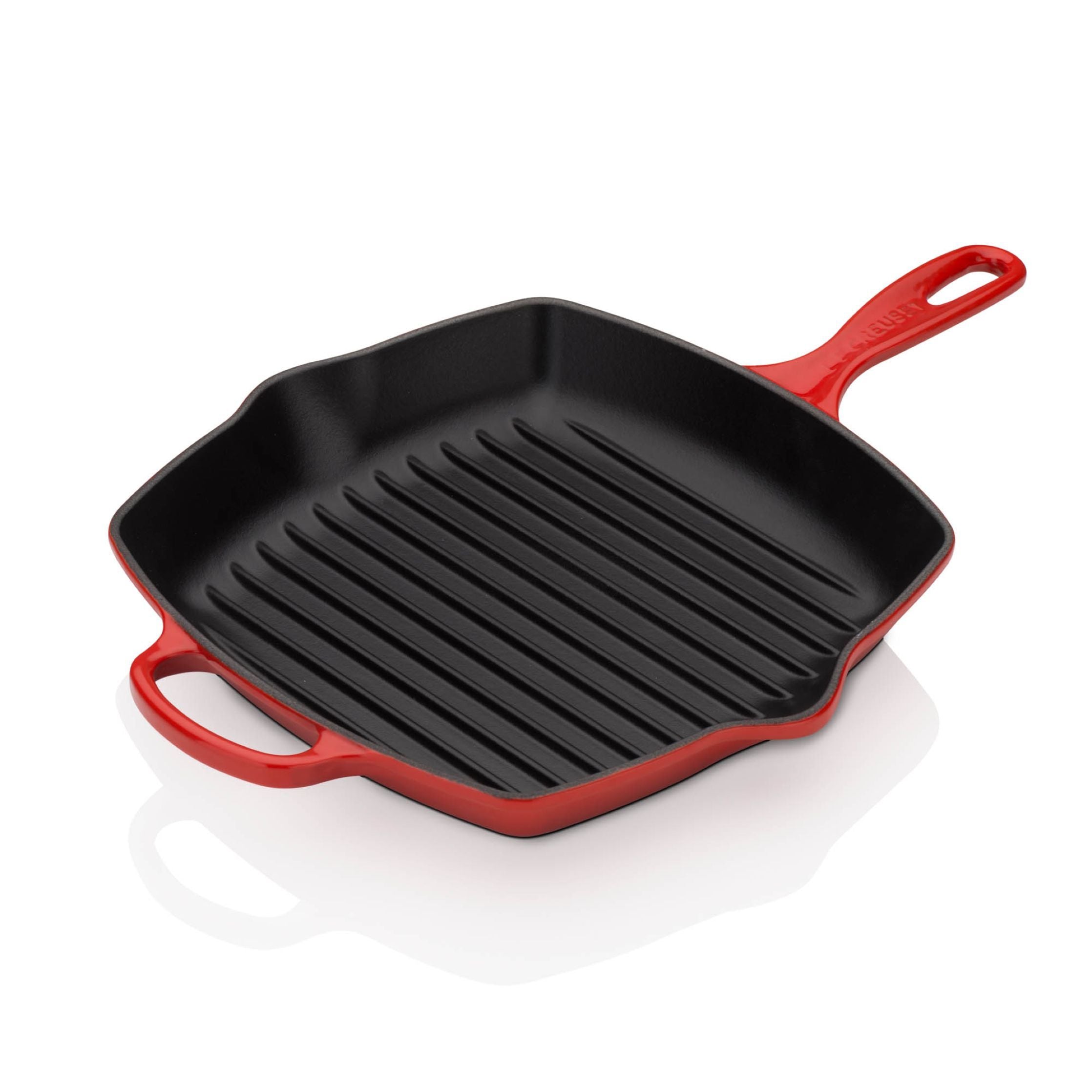 Le Creuset Pan de grill carré de signature 26 cm, rouge cerise