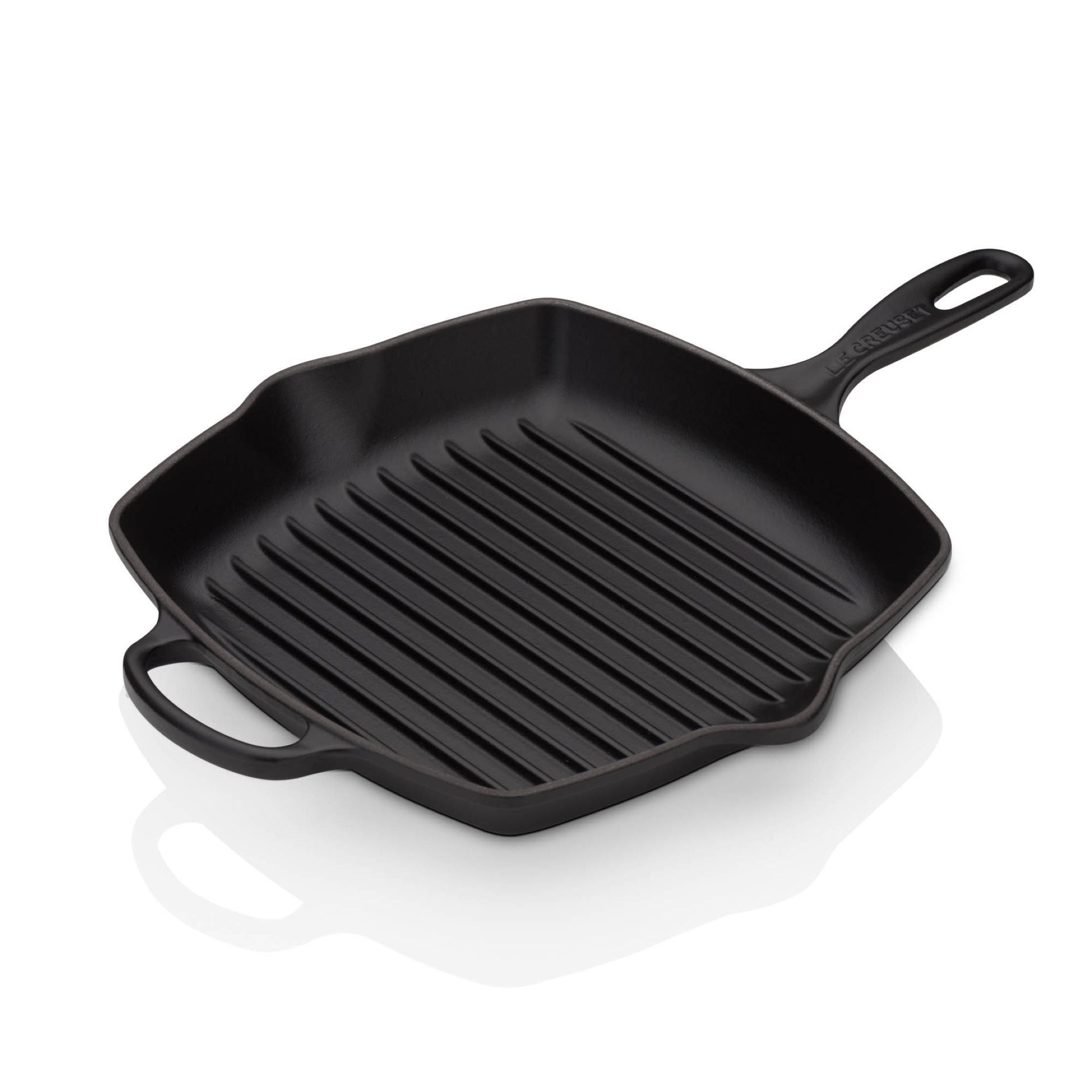 Le Creuset Pan de grill carré de signature 26 cm, noir