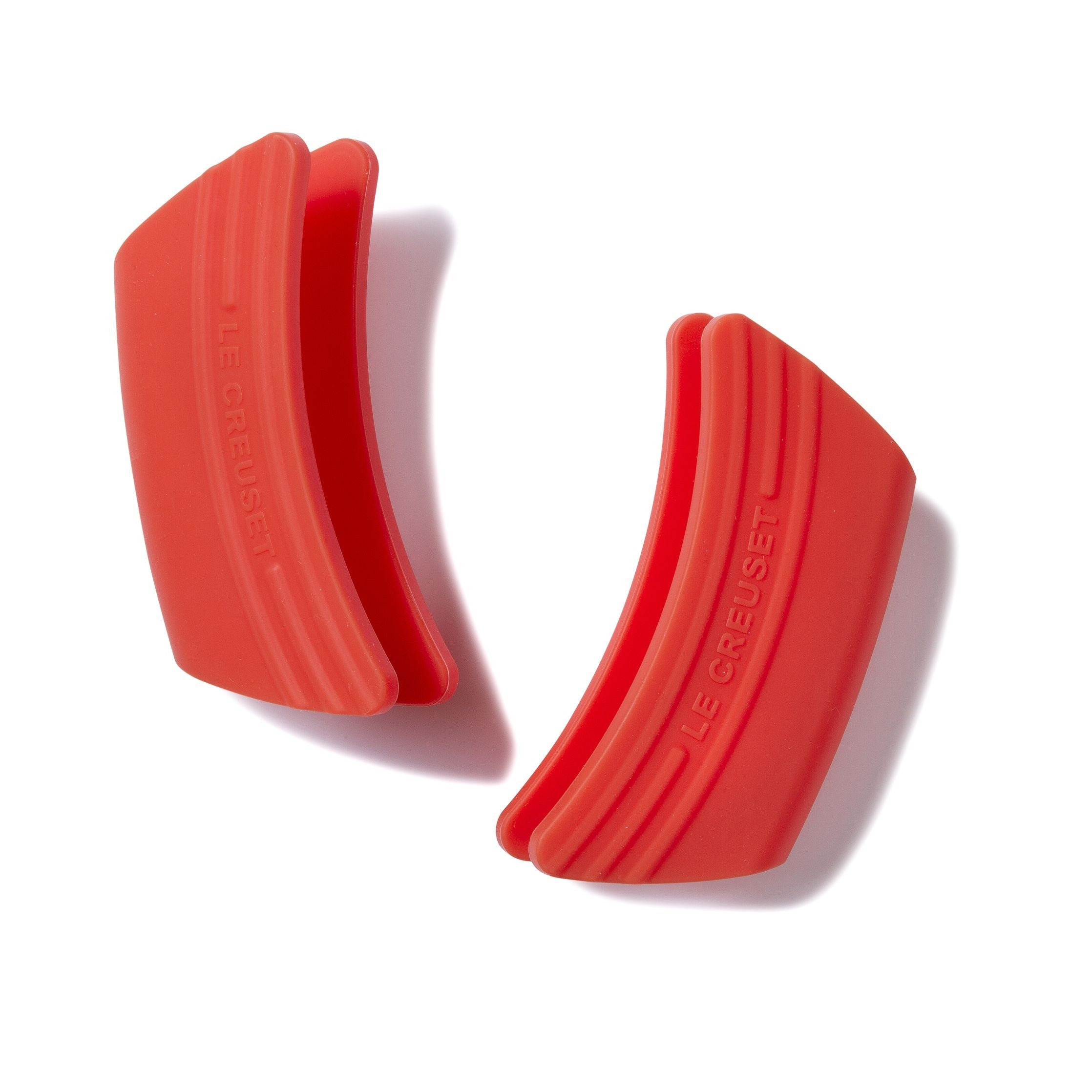 Le Creuset silicone manico di guardia 2 pezzi., Rosso forno
