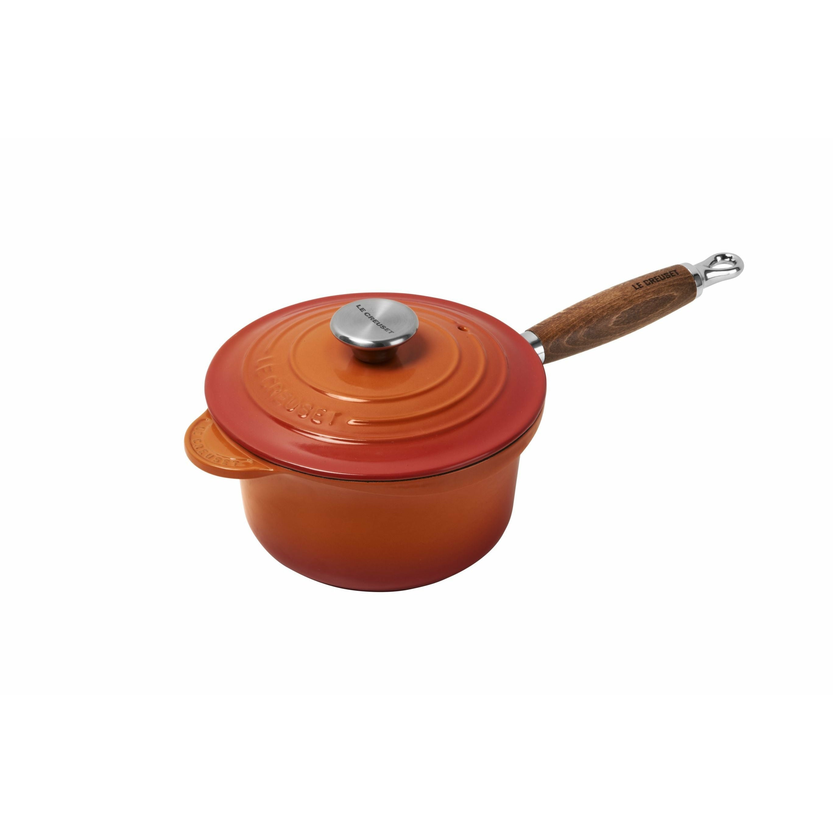 Le Creuset Tradition Professional Pot avec poignée en bois 18 cm, four rouge