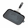 Le Creuset Tradition Pan de grill rectangulaire avec poignée en silicone 36 x 20 cm, noir