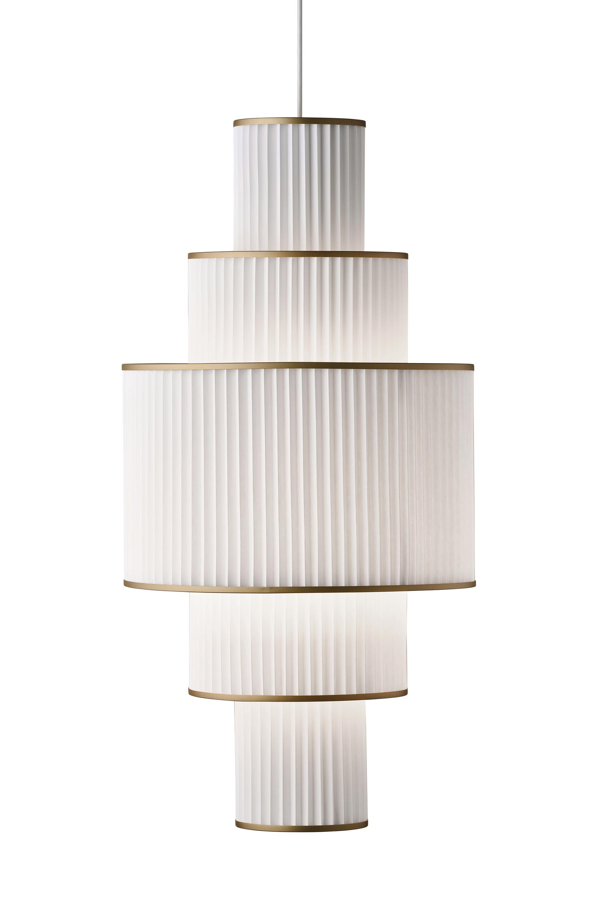 Le Klint Plivello Suspension Lamp Golden/White With 5 Shades (S M L M S)