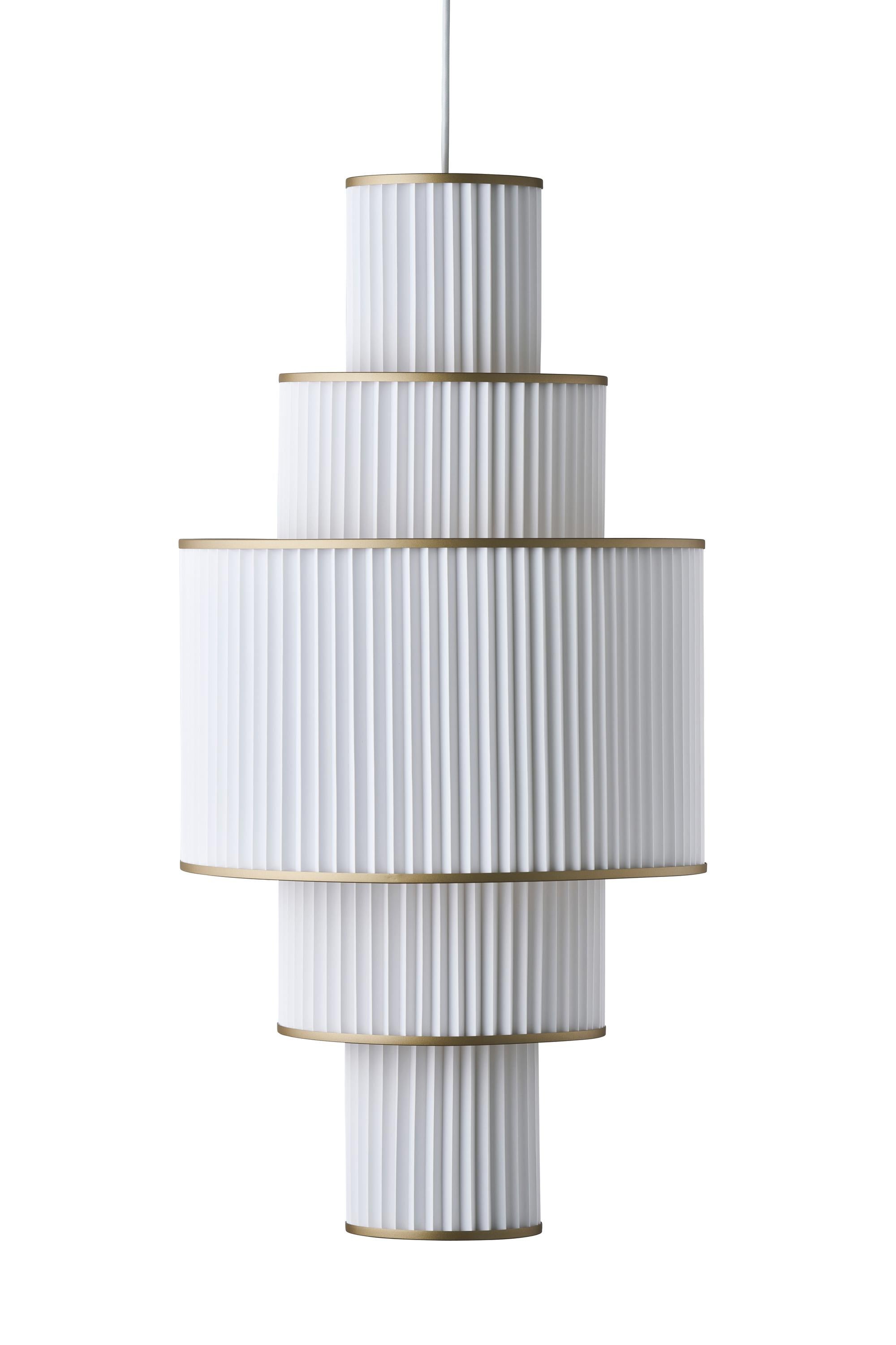 Le Klint Plivello -Suspensionslampe golden/weiß mit 5 Schattierungen (S m l m s)