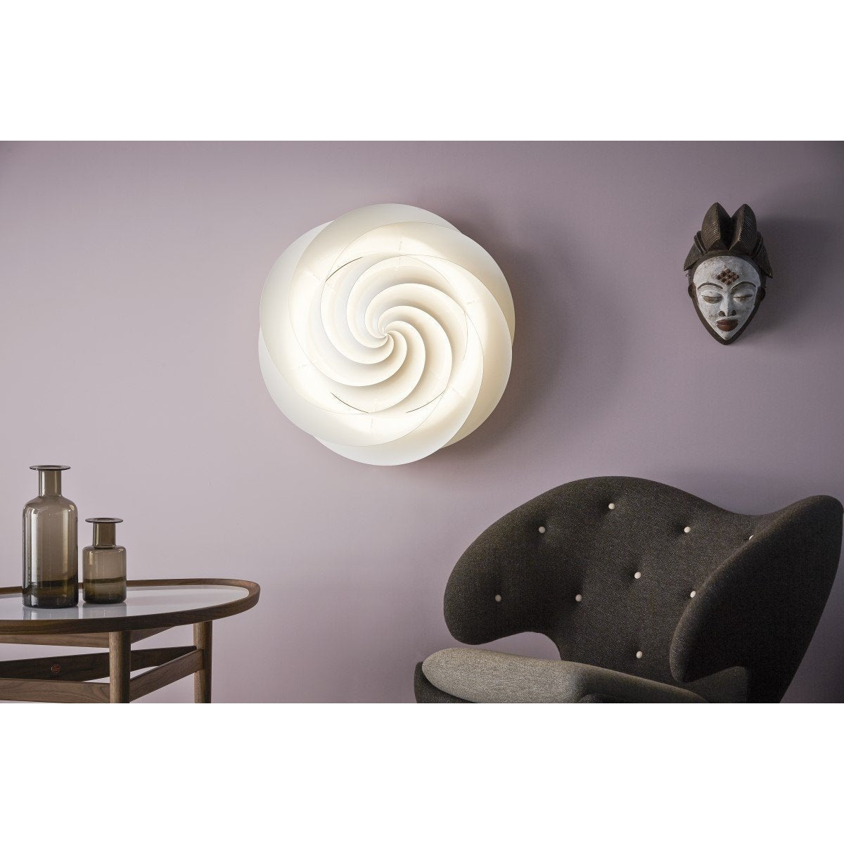 Le Klint Swirl Wall/Ceiling Lamp, Copper ø37 Cm