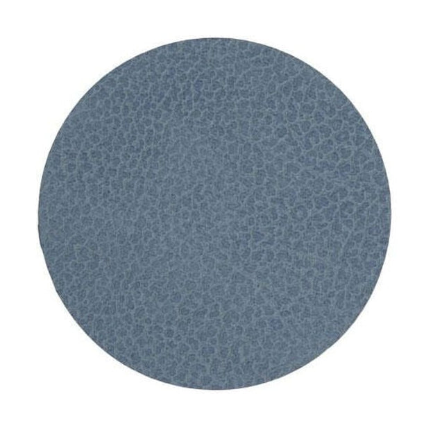 Lind Dna Circle Glass Coaster Hippo Leather, Light Blue