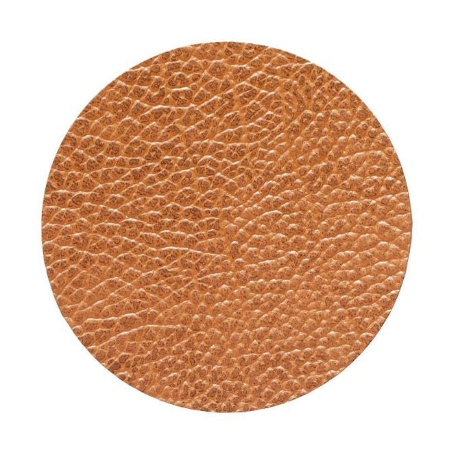 Lind Dna Circle Glass Coaster Hippo Leather, Natural