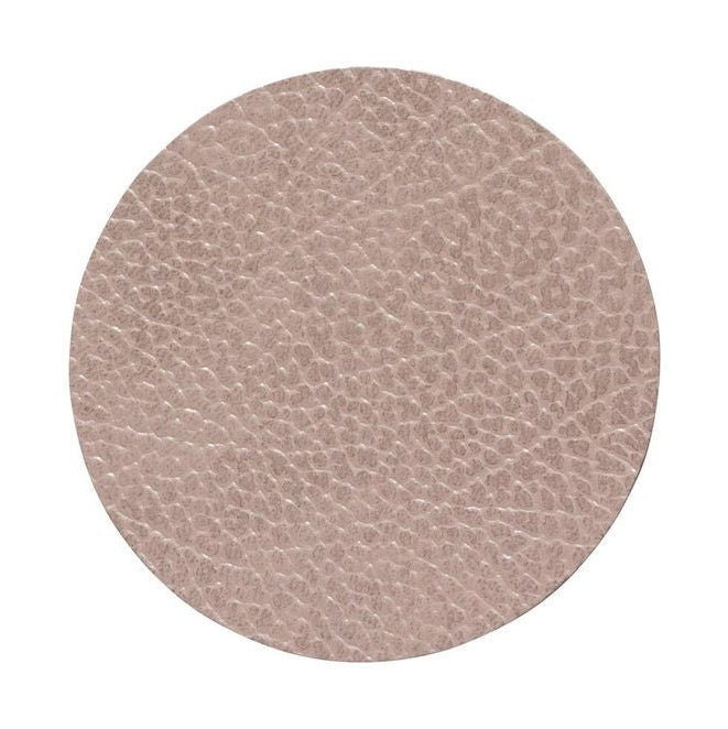 Lind Dna Circle Glass Coaster Hippo Leather, Warm Grey