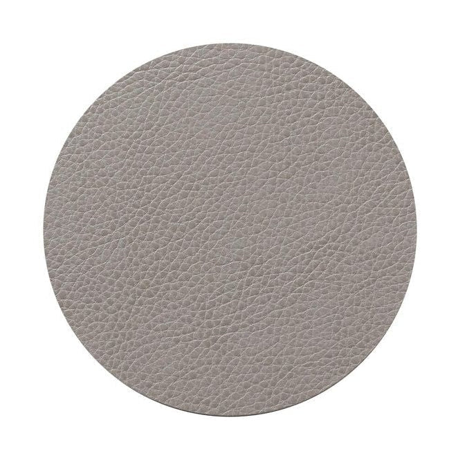 Lind Dna Circle Glass Coaster Serene Leather, Ash Grey
