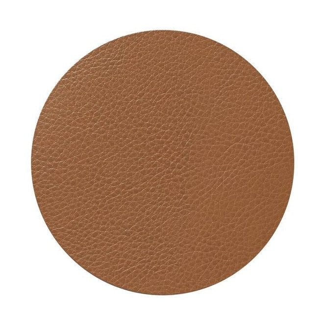Lind Dna Circle Glass Coaster Serene Leather, Natural
