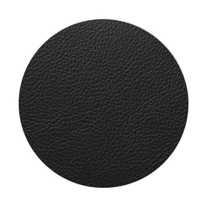 Lind Dna Circle Glass Coaster Serene Leather, Black