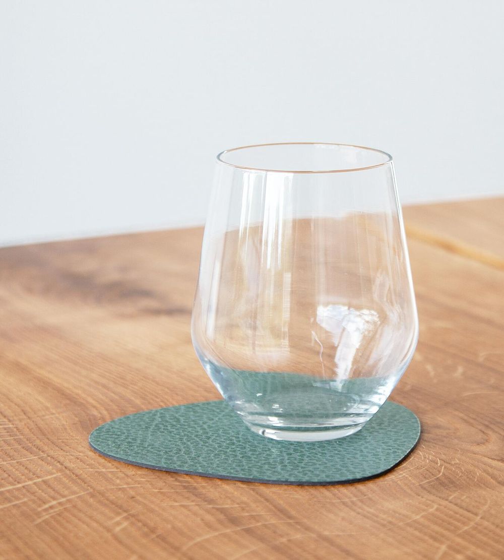 Lind DNA Curve Glass Coaster Hippo Leather, Pastell Green
