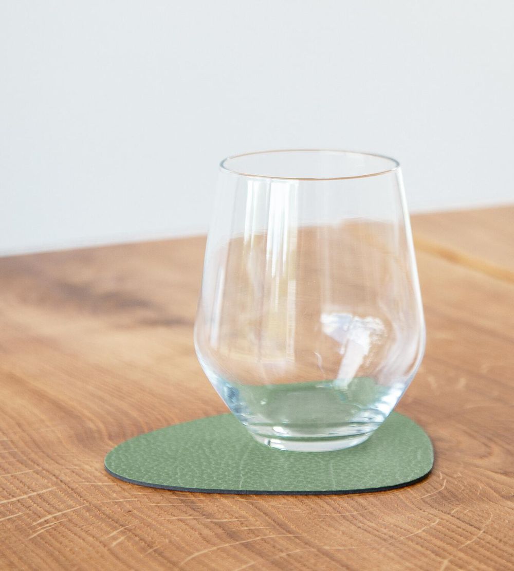 Lind ADN Curve Glass Coaster Hippo Leather, Forest Green