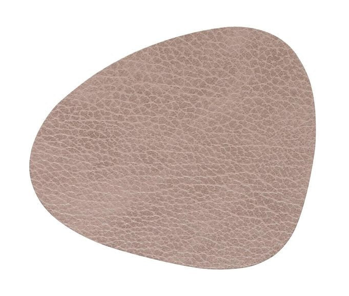 Lind Dna Curve Glass Coaster Hippo Leather, Warm Grey