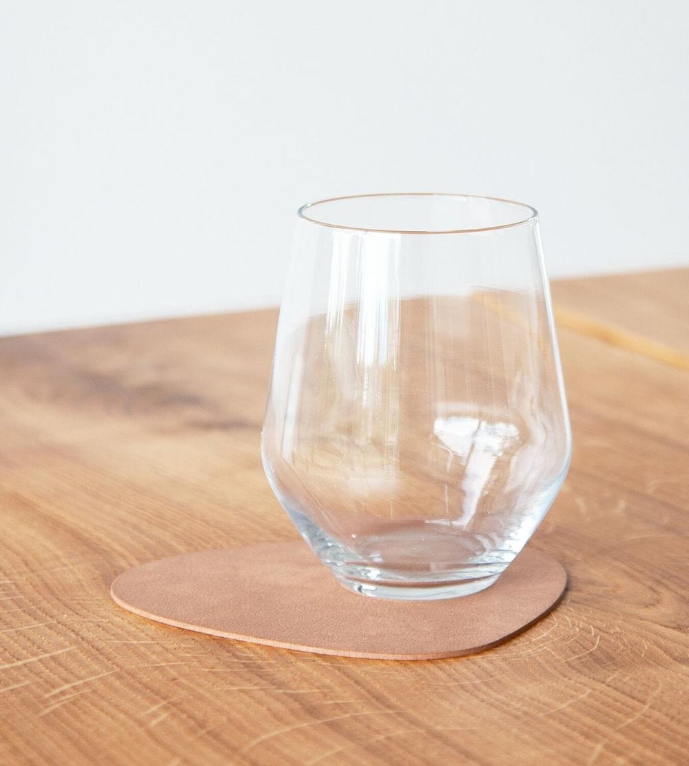 Lind DNA Curve Glass Coaster Nupo Leather, naturale