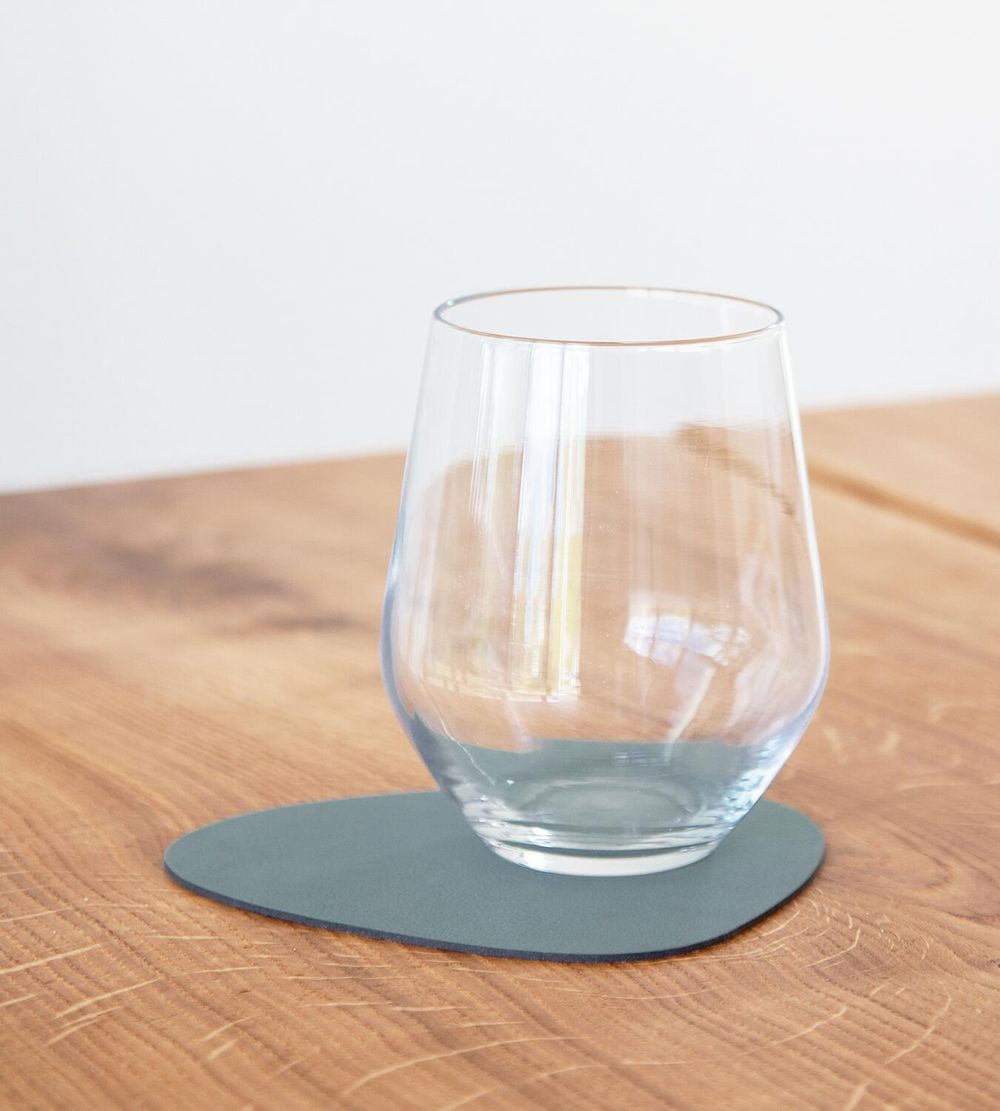 Lind DNA Curve Glass Coaster Nupo Leather, Green pastello