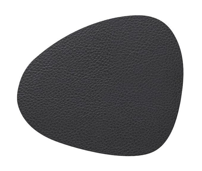 Lind Dna Curve Glass Coaster Serene Leather, Anthracite