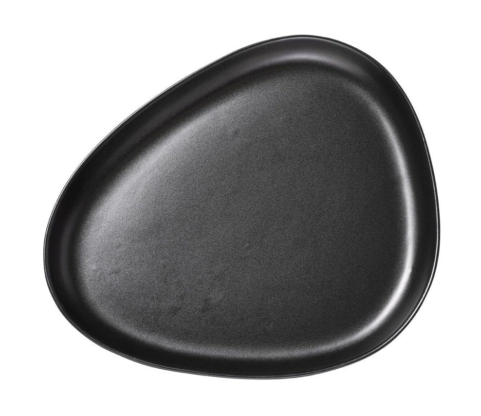 Lind Dna Curve Earthenware Serving Plate, Black